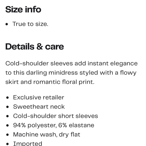 NWT - ASOS DESIGN - Cold Shoulder Floral Mini Dress - Picture 12 of 12